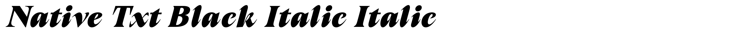 Native Txt Black Italic Italic